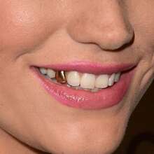 1pc Classic Smooth Single Tooth Hip Hop Tooth Jewelry, Fashion Fake Tooth Accessory, Unisex Daily Wear Decoration, Holiday Gift