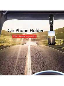 1个可旋转伸缩车载手机支架，360度旋转，适用于后视镜 - 彩色 - 查看 3