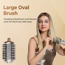 UKLISS 8-In-1 Multifunctional Hair Styling Set | Wet & Dry, Straightening & Curling, Negative Ion Care | Automatic Curling Hair Dryer + Straightener/Curler/Hot Air Brush | For Home, Travel & Salon