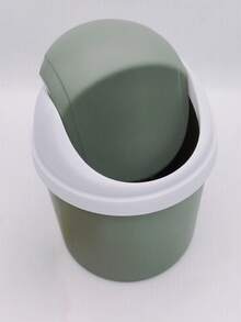 1 pieza Caja de almacenamiento mini popular con diseño de corazón estilo INS para dormitorio de niña, bote de basura de plástico con tapa, papelera de escritorio para decoración de oficina en el hogar, mesa de café, oficina, sala de estar - Multicolor - Ver 20