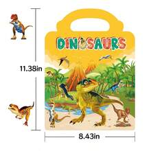 Libros de pegatinas reutilizables, pegatinas de aprendizaje temprano para niños, libros de pegatinas silenciosos, multiescena, adecuados como regalos de Navidad y Año Nuevo - Multicolor - Ver 5