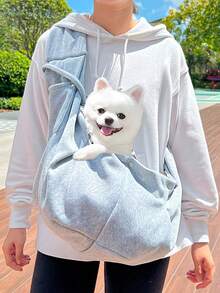 Fashionable Pet Carrier, Outdoor Pet Tote Bag, Cat Backpack, New Fall/Winter Shoulder Bag, Crossbody Bag, Cat Carrier, Dog Travel Bag, Bichon Frise Accessories, Lightweight, Multi-Functional, Durable, Travel Pet Carrier, Breathable Fabric, Adjustable Crossbody Strap, Snap Closure, Front Dog And Cat Face Window. Cat Carrier Cat Backpack Bike Trailer - Multicolor - View 3
