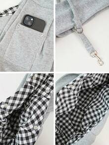 Fashionable Pet Carrier, Outdoor Pet Tote Bag, Cat Backpack, New Fall/Winter Shoulder Bag, Crossbody Bag, Cat Carrier, Dog Travel Bag, Bichon Frise Accessories, Lightweight, Multi-Functional, Durable, Travel Pet Carrier, Breathable Fabric, Adjustable Crossbody Strap, Snap Closure, Front Dog And Cat Face Window. Cat Carrier Cat Backpack Bike Trailer - Multicolor - View 9