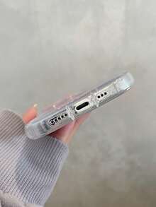 1个黄色爱心笑脸镜面手机壳，创意双层PC硬壳带镜头环，防震，兼容 16/16 Pro/16 Pro Max/16 Plus/15/14/13/12/11/16E，也兼容 17/17 Pro/17 Air/17 Pro Max - 彩色 - 查看 6