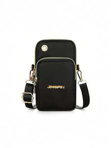 Outdoor Sports Casual Bag, Fashion Zipper Wallet, Women Casual Clutch Multifunctional Phone Bag Wristlet, Women Small Crossbody Bag, Multi-Zipper Metal Decor Phone Shoulder Bag, Portable Handbag, Arm Bag, Hot-Selling Linen Phone Bag