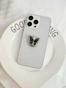 Support de téléphone en forme de papillon et mignon, rotation à 360°, repose-doigt réglable de haute qualité et brillant - universel, compatible avec , tous les smartphones, accessoires de téléphone mignons, support de bague de téléphone lumineux, accessoires de téléphone portable, support de bague de téléphone portable