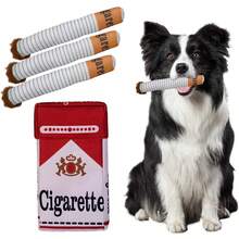 1 Set de Juguetes Interactivos para Perros, Juguete Divertido con Chirrido y Forma de Cigarrillo, Juguete Interactivo para Perros Pequeños, Medianos y Grandes, Regalo de Cumpleaños
