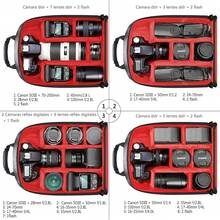 Mochila para cámara de fotografía profesional,Bolsa tipo para Almacenamiento con compartimento para computadora portátil,particiones ajustables,para cámaras,,, - Albaricoque - Ver 2