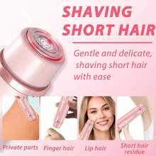 2025 Womens Shaver Dual-Head Bikini Trimmer For Women 2-In-1 Women's Body Shaver USB Charge Waterproof Painless Electric Razors For Silk Skin (Pink/Purple/Black/Blue) - Hồng - Xem 7