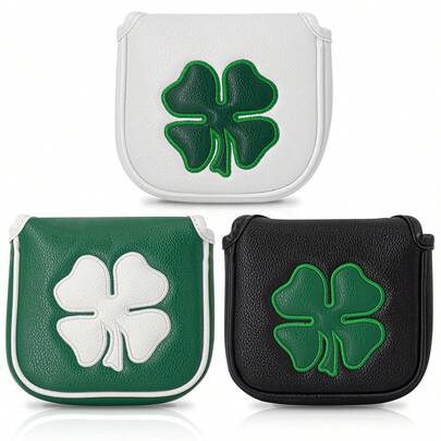 1 st. intressant mönster golfputterhuvudskydd och magnetisk spännedesign fyrkantigt golfputterhuvudskydd - ett modernt och hållbart golftillbehör - är det perfekta valet för unga entusiaster och föräldra-barn-golfare.