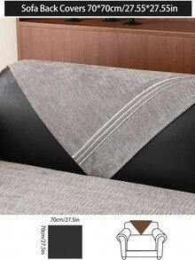 1 件四季沙发垫，现代简约防滑沙发座垫，防尘防污米色沙发套 - 深灰色 - 查看 5