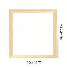 1pc Natural Wood DIY Picture Frame With Numbers Canvas Painting, Simple Decorative Accessories For Oil Paintings Gifts Birthday Graduation - Multicolor - View 32