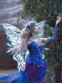 Large Size 4-Leaf Gilded Butterfly Wings/Wing Set, Shiny Transparent Fairy Wings Adult Costume, Angel Wings For Women, Halloween Costume - Multicolor - View 7