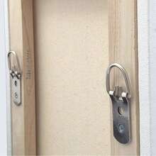 5Set (10pcs/Set) D-Ring Painting Picture Wall Frame Hanger Hanging Hooks +Screw - Silver - View 7