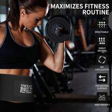 ZPP Waist Trainer For Women And Men, Neoprene Sweat Band Waist Trimmer Belt Slimming Stomach Wrap For Workout - Black/White - View 6