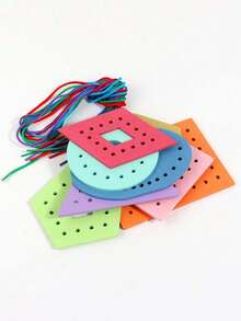 8pcs Wooden Beaded Toys - Educational Puzzle Toys, Various Shaped Beads, Suitable For Early Education. Ideal Gift For Children's Birthday, Halloween And Christmas.