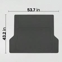 Heavy Duty Rubber Cargo Liner - All - Weather Trunk, Trim - To - Fit Design, SUVs, Trucks - Non - Slip, Waterproof, Durable Cargo Floor Liner - 54x 43.5x 0.25 - Black - Black - View 7