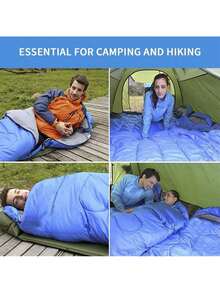 NetHong 4 SEASON SINGLE SLEEPING BAGS WITH LINER CAMPING RECTANGULAR ENVELOPE ZIP  ADULT - Multicolor - View 2