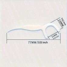 50pcs Polyester Dental Floss Picks, Portable Deep Cleaning Oral Care, 3.03-Inch Long Flossers, Travel & Daily Use Essentials