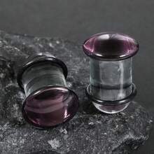 12Pcs Glass Stretching Kit With Rubber O-Rings For Body Piercing - Purple - View 5