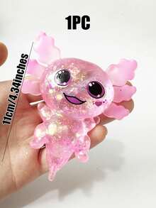 1/3/4/5pcs Shiny Crystal Salamander Squishy Toys, Soft Slow Rebound, Anti-Stress Fidget Toys, Cute Small Gadgets, Taba Squishy, Portable Travel Finger Pinching Toys, Soft & Adorable, Suitable For All Ages Including Autism, Office Workers, Students, Ideal Holiday Gifts, Small Cute Fun Gifts - 彩色 - 查看 18