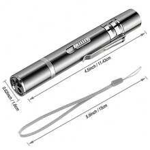 1pc 3 In 1 Cat Chase Toys Laser Pointer Pen USB Rechargeable Mini LED White Torch Light Pen Pet Toy UV Flashlight 5 Patterns Cat Toy