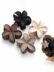 1pc/3pcs Iridescent Daisy Flower Claw Clips, Ombre Hair Clips, Fashion Hair Claw Suitable For Beach Vacation, Photo Shooting, Daily Wear Hair Accessories Autumn Hair Clutch Fall Fashion Hair Claw Winter