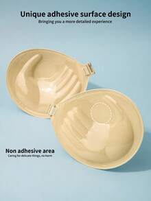 Adhesive Bra 3CM Thickness, Invisible Bra For Small Chest Backless Strapless Dress, Reusable Breast Augmentation Bra, 1 Piece Black