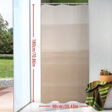 1pc Abstract Beige Gradient Shower Curtain - Digital Printed Polyester, Non-Perforated Partition For Bathroom, Machine Washable, Artistic Design With Soft Lighting Effect, Bathroom Decor | Artistic Shower Curtain | Durable Shower Curtain Back To School