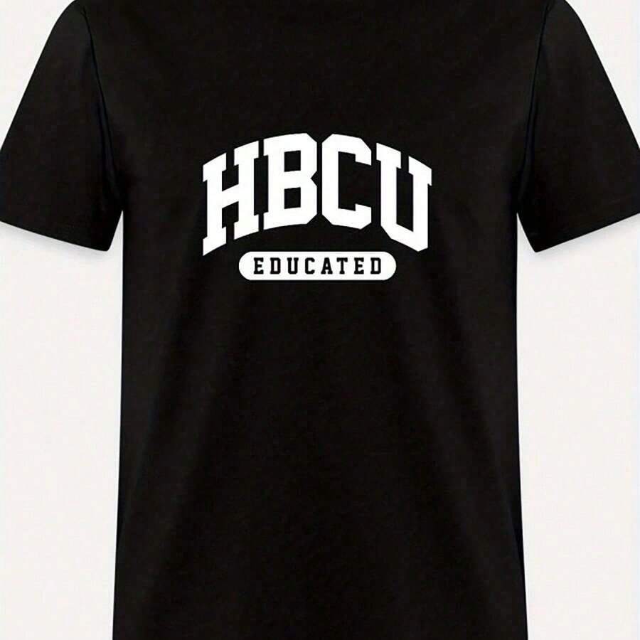 HBCU Educated-3364 Funny Men's Short Sleeve Graphic T-Shirt Collection Blackgraphic Tees Men Shirts Streetwear White Shirt Black Shirt - màu đen - Xem 1