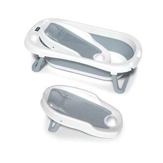 1 pieza Estante para bañera de bebé, Asiento de baño de apoyo para recién nacidos para sentarse y acostarse, Esterilla de baño acolchada antideslizante, Alfombra de baño de bebé colorida