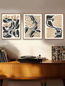 抽象绿色花卉印花三件套、中世纪现代风格、穆迪墙面艺术、马蒂斯风格花卉、鼠尾草绿色花卉艺术印花三件套、波西米亚风印花、卧室装饰、客厅装饰、办公室装饰、餐厅墙面装饰、厨房装饰、书房、走廊、宿舍装饰、浴室装饰、送给朋友的理想礼物、墙面艺术、墙面装饰、家居装饰、房间装饰、帆布墙面艺术、海报、带画框的墙面艺术、可选画框 - 彩色 - 查看 6