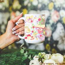 Romantasy Book Lover Fantasy Bookish Booktok UV Dtf Wraps For 16 Oz Glass Can Cup, Magical Fairy Tale Witch Dragon Uv Dtf Cup Wraps For Glass Cup Bottle Tumbler Mug, Dark Academia Reader Waterproof Uvdtf Cup Wraps For Laptop Diy Craft Decorations, Uv Dtf Decals Water Bottle Stickers