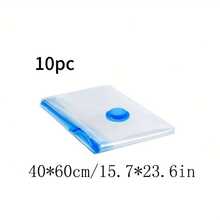 15/10/5/1pcs Reusable Vacuum Storage Bags, Travel Organizer Bags, Clothes Space Saver Bags For Coats, Shirts, Blankets, Pants, Home, Dorm, Closet, Bedroom, Bathroom, Travel Accessories, Back To School, Thick With Double Zipper Seal And Built-In Hand Pump Design, No Extra Tool Needed, Highly Airtight And Reusable, Save Up To 85% Storage Space For Efficient Space Utilization