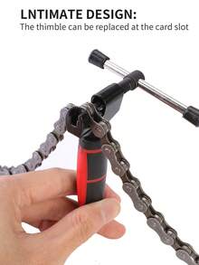 TOSUOD Herramienta portátil de acero inoxidable para romper cadenas de bicicleta - Fácil remoción de cadenas de bicicleta de montaña, mango ergonómico negro para reparación rápida, compacta y diseñada para largos recorridos, para uso de todos los ciclistas, herramientas de bicicleta, construcción