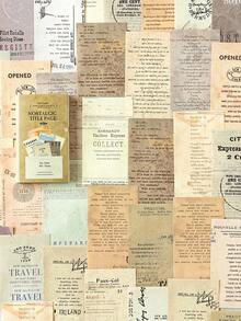 50 buc. Hârtii pentru scrapbooking cu tematică vintage englezească, hârtii pentru decorațiuni DIY, cadouri de sărbători, materiale pentru colaj lucrate manual, planificare personalizată a albumelor, rechizite creative pentru școală