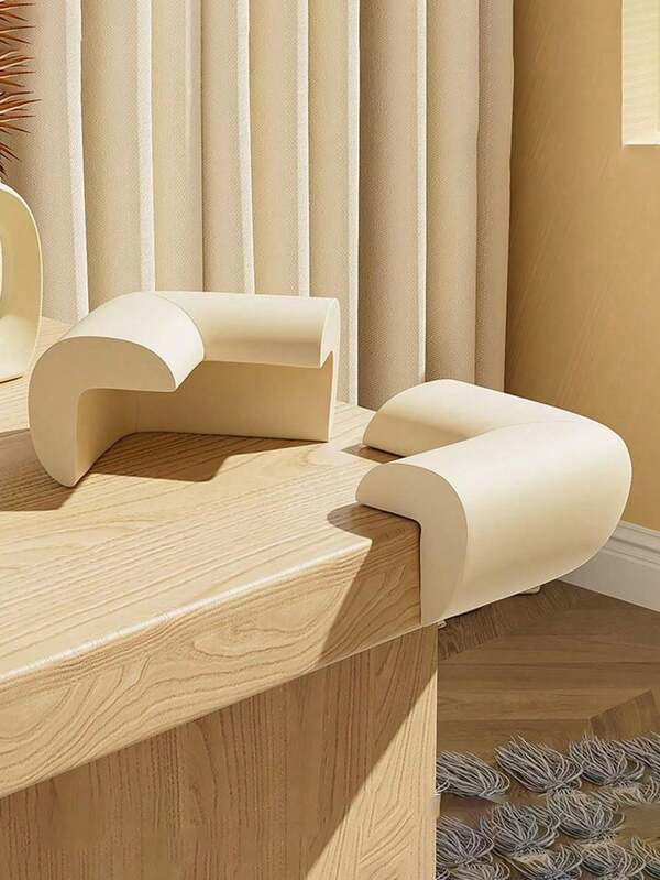 4/10 piezas Protector de esquinas, Protección de mesa y silla de oficina y escuela, Adhesivo de pared anti-colisión para muebles del hogar, Cubierta suave lateral de mesa, Envoltorio de borde protector, Protección de de esquina, Adecuado para esquinas de mesa afiladas y duras