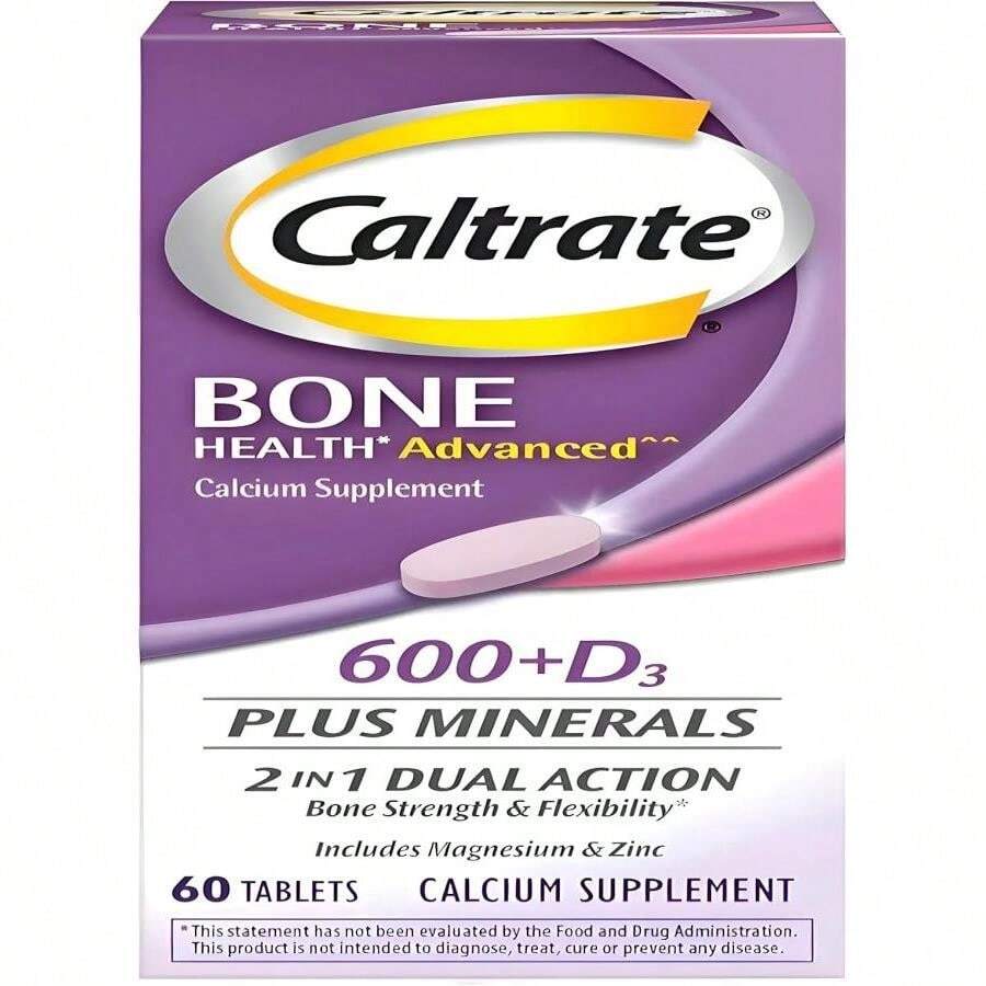Caltrate 600 Plus D3 Plus Minerals Calcium And Vitamin D Supplement Tablets, Bone Health And Mineral Supplement For Adults - 165 Count - Flavor NameA - View 1