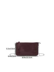 Leopard Print Women's Handbag, New Fashion Charming Lady Personalized Beaded Shoulder Bag & Crossbody Clutch - Coffee - View 3