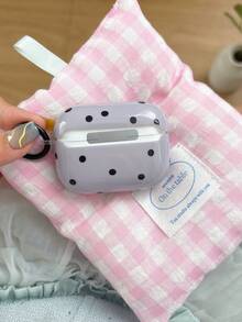 Purple Polka Dot 3D Button Earphone Case With Shell Pendant Compatible With Apple 1/2/5 - Purple - View 5