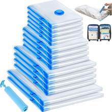 5/10 piezas Bolsas de sellado al vacío con bomba manual, accesorios de viaje, bolsas de vacío, artículos esenciales de viaje, bolsas de almacenamiento al vacío, imprescindibles de viaje, bolsas de almacenamiento, necesidades de crucero, organización y almacenamiento, dormitorio