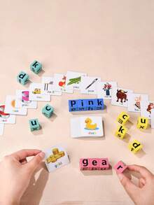 木制面部表情拼图积木，表情图案匹配游戏，面部积木比赛，字母匹配游戏，木制字母拼图积木，脑筋急转弯，减压玩具，家庭聚会、旅行的理想礼物