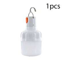 8-Pack Rechargeable LED Camping Lights With Hook And USB/DC Power Adapter, 36V High Capacity, IPX6 Dustproof, Matte ABS Durable Flashlights With Hanging Hook And Hanging Cap, Suitable For Emergencies, Camping, Rock Climbing, Indoor Use, USB/AC Rechargeable, LED Bulb, Suitable For Home Backup And Commercial Lighting (Compatible With Mobile Power Banks/Solar Panels) - trắng - Xem 11