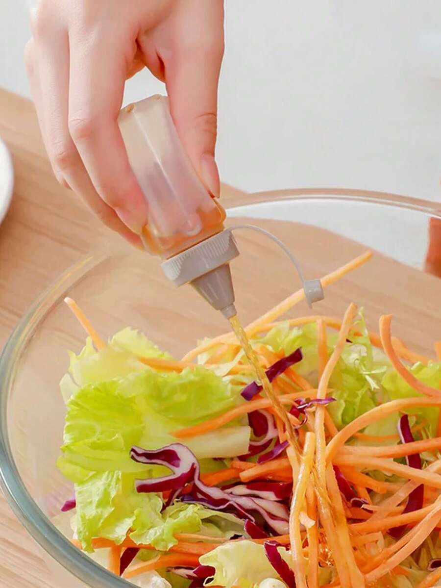 4个装迷你挤压瓶适用于罐装调味盒,酱料储存瓶,便携式PP材质调味瓶挤压瓶,易于清洗,方便便携,适用于上班族,学生,儿童,学生宿舍,厨房调味品储存。 - 多色 - 查看 1