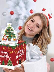 圣诞现金礼盒 - 为朋友、女朋友、妻子、姐妹准备的趣味惊喜现金盒 | 完美的节日派对配件，适合圣诞节 - 彩色 - 查看 8