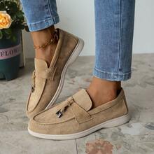 حذاء نسائي جديد من نوع لوفرز، مريح بقعبرة ناعمة و سهل الارتداء