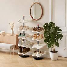 Estantería para zapatos de 3/4/5 niveles, organizador de zapatos de pie, fácil de ensamblar, estantería de almacenamiento de zapatos apilable para ahorrar espacio, sostiene múltiples pares de zapatos, para sala de estar, dormitorio, casa de alquiler