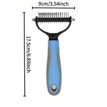 Cepillo desenredante de doble cara, peine para acicalamiento de gatos y perros, suministros para mascotas