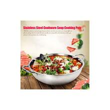 双味火锅，带分隔板、玻璃盖、双面不粘汤底，适用于电磁炉和燃气灶。