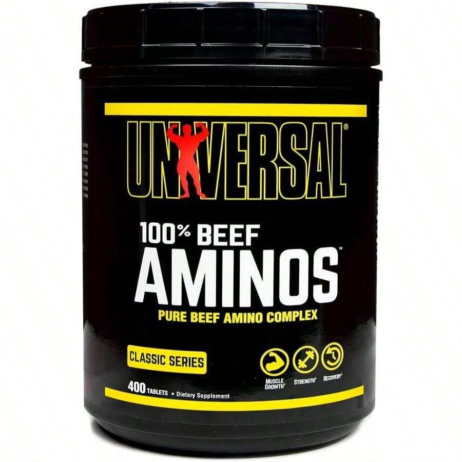 Universal Nutrition - 100% Beef Aminos -3g Of Beef Protein Isolate For Recovery And Growth - 400 Tabs - Tên hương vị B - Xem 1